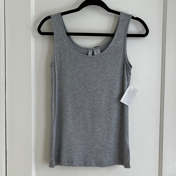 NWT Paraphrase Size S Gray Heathered Modal Stretch Layering Tank Top - Picture 1 of 11